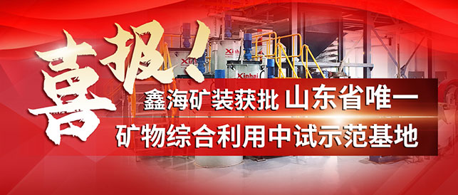鑫海获批山东省唯一矿物综合利用中试示范基地
